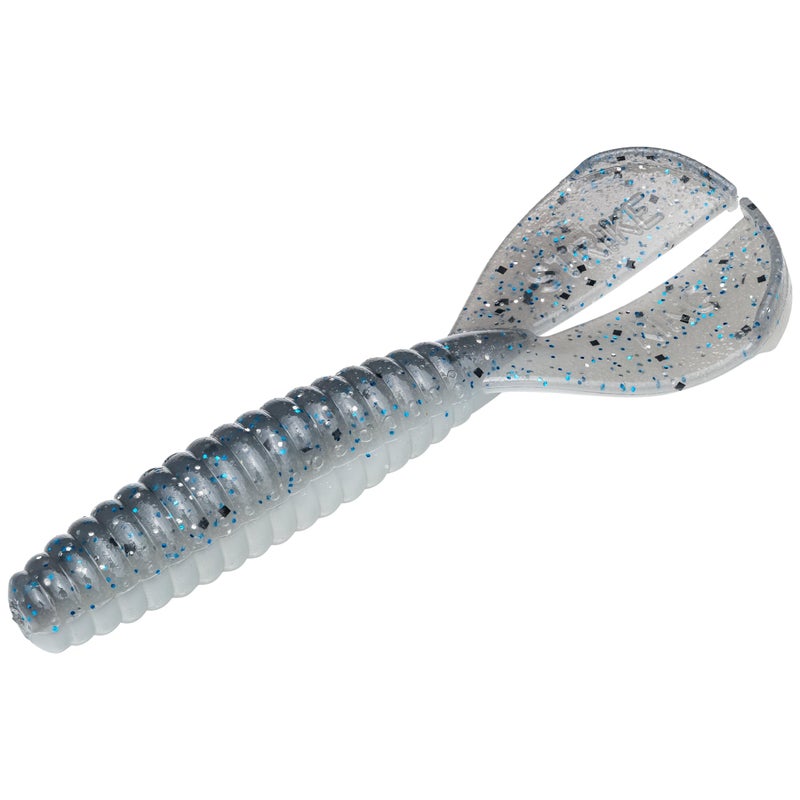 Strike King Rage Menace Grub Fishing Lure, Soft Plastic Double Tail Grub, Crazy Tail Action, 3 1/2-Inches